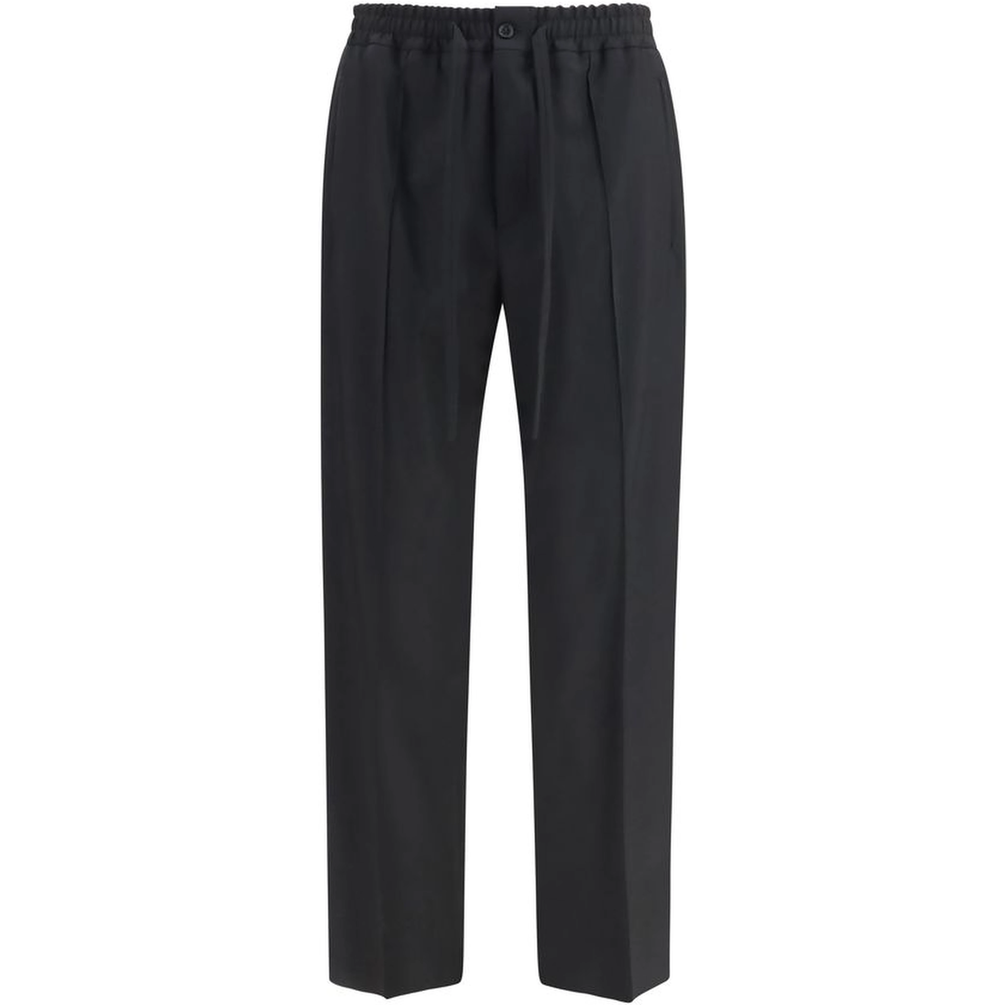 Black Cotton Chino Pants