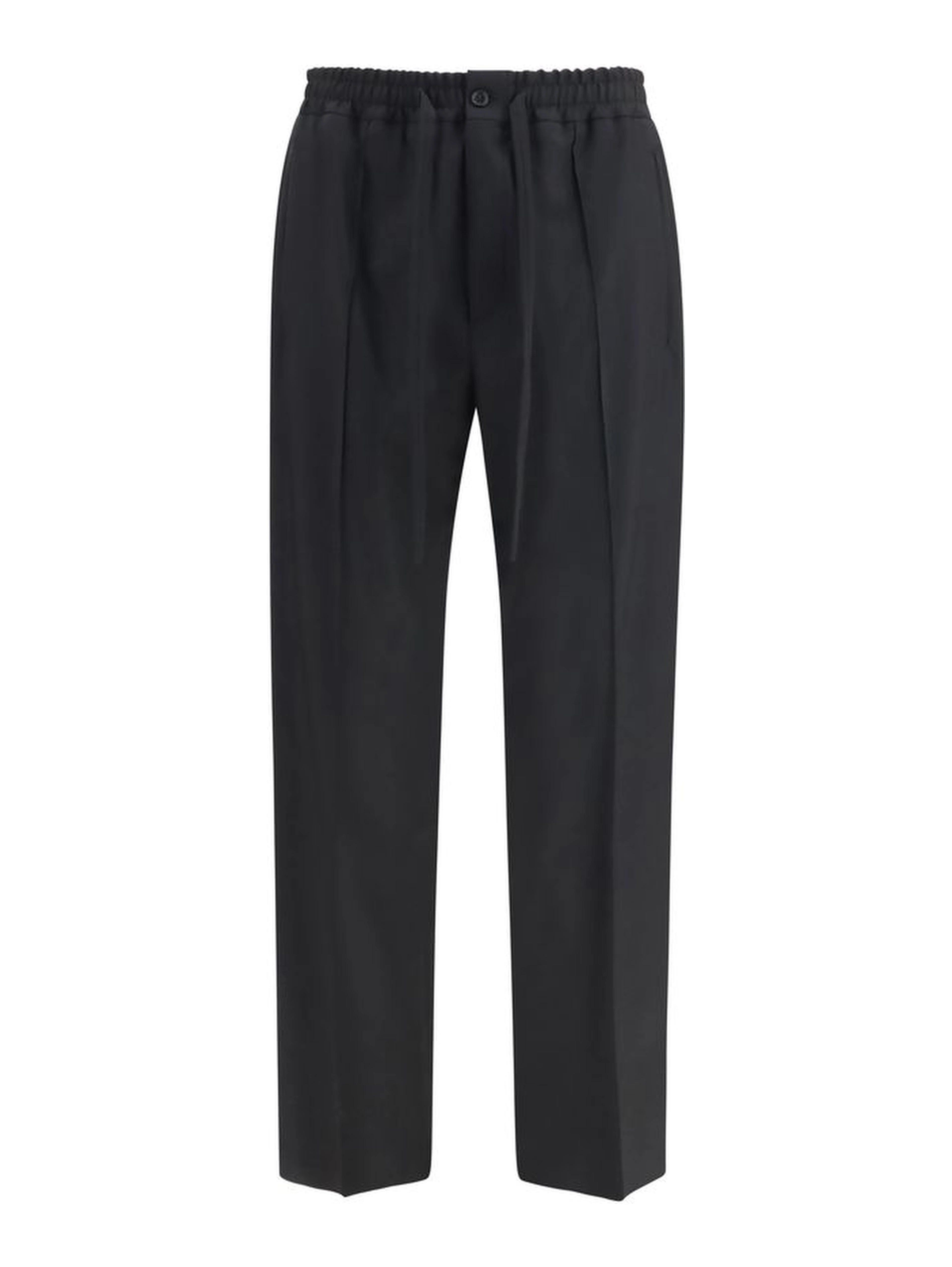 Black Cotton Chino Pants