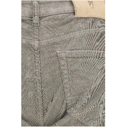 Gray Cotton Casual Pants
