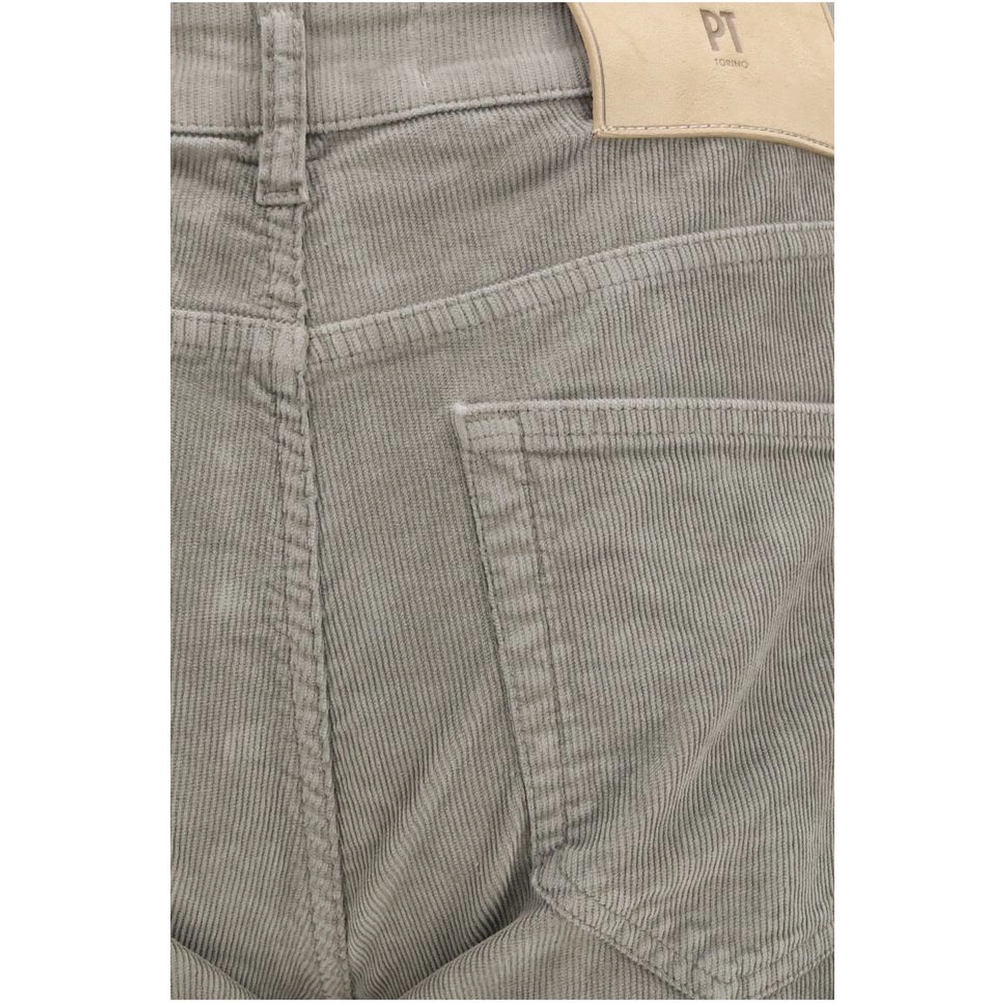 Gray Cotton Casual Pants