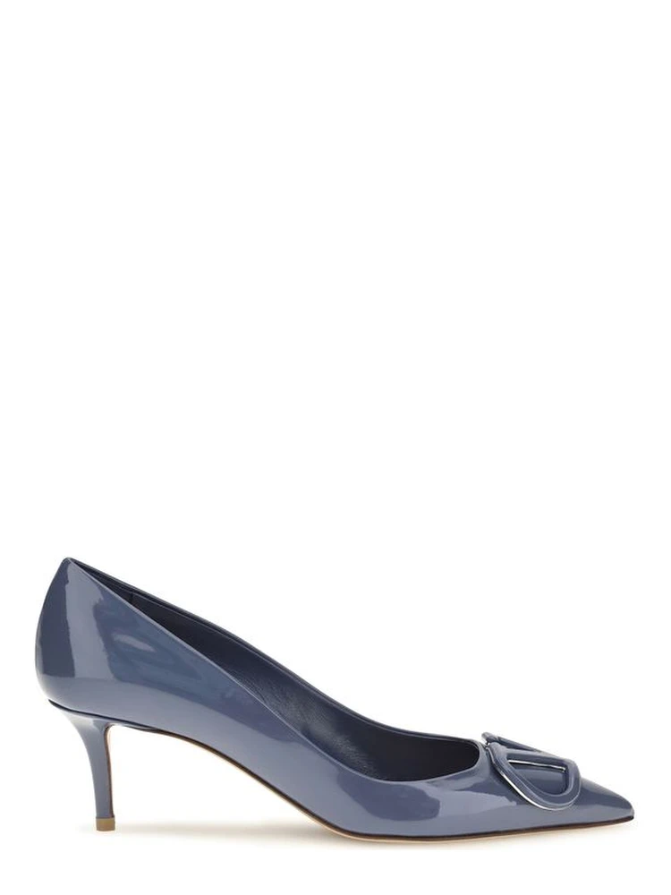 Blue Calf Leather Bos Taurus High Heel Pumps