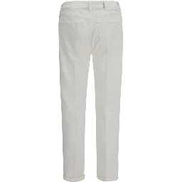 White Cotton Slim Fit Jeans