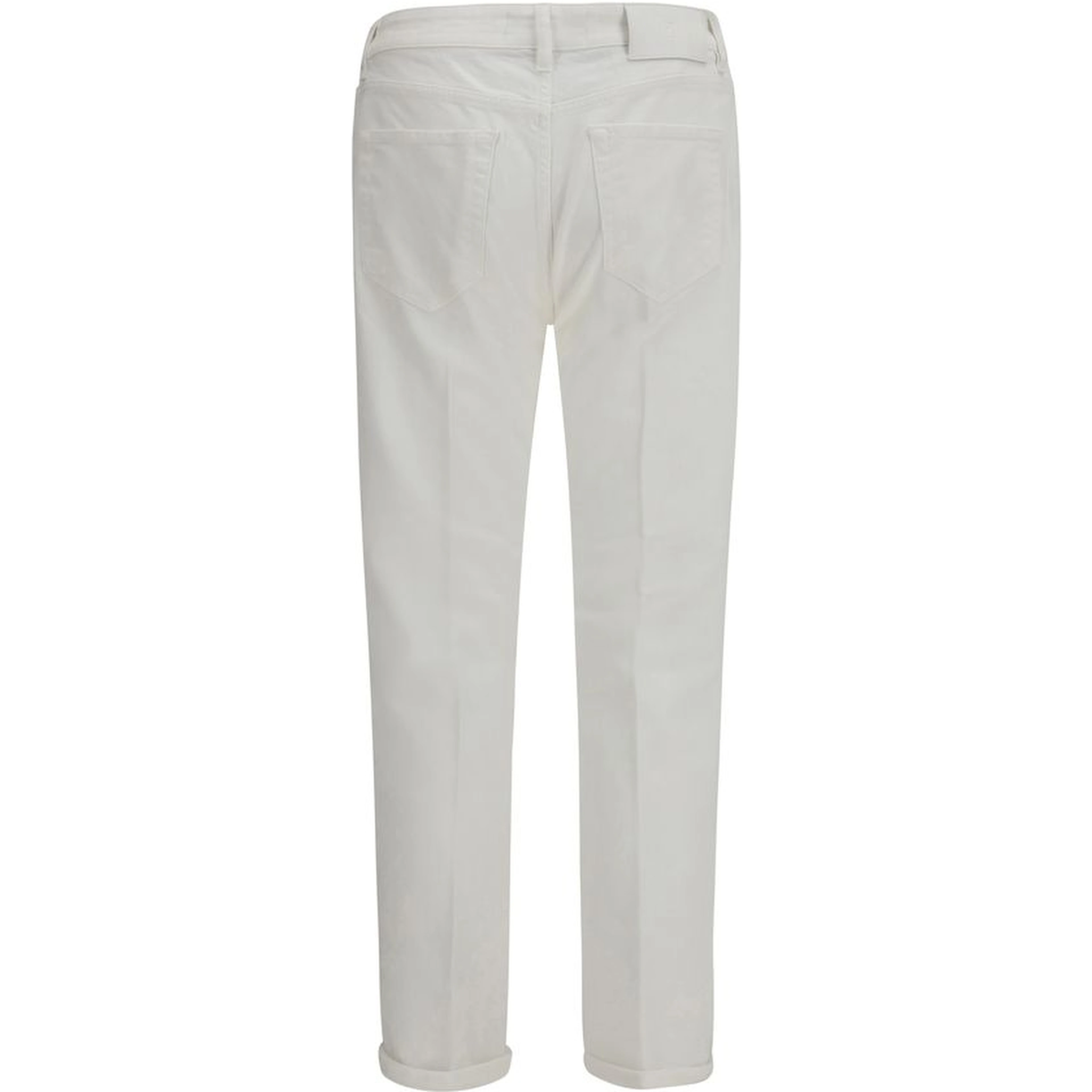 White Cotton Slim Fit Jeans