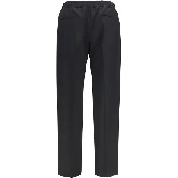 Black Cotton Chino Pants