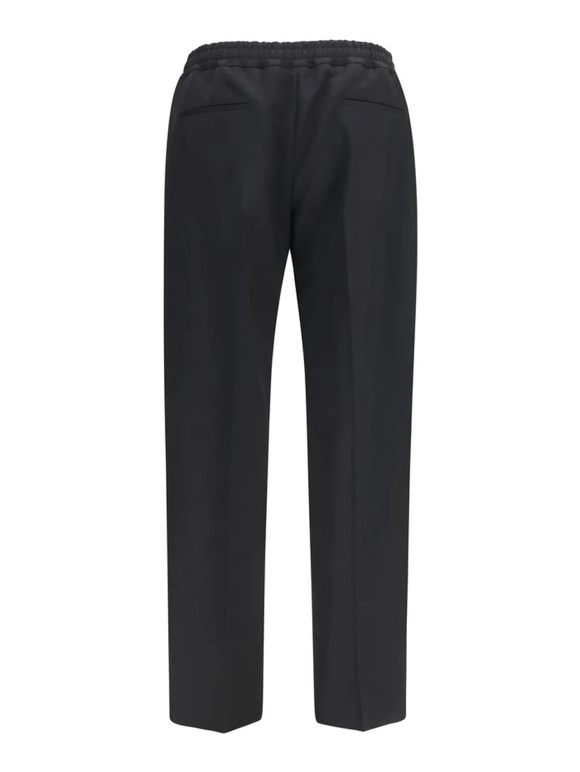 Black Cotton Chino Pants