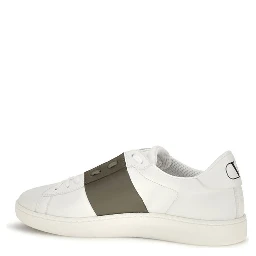 White Calf Leather Bos Taurus Low Top Sneakers