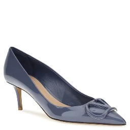 Blue Calf Leather Bos Taurus High Heel Pumps