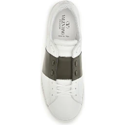 White Calf Leather Bos Taurus Low Top Sneakers