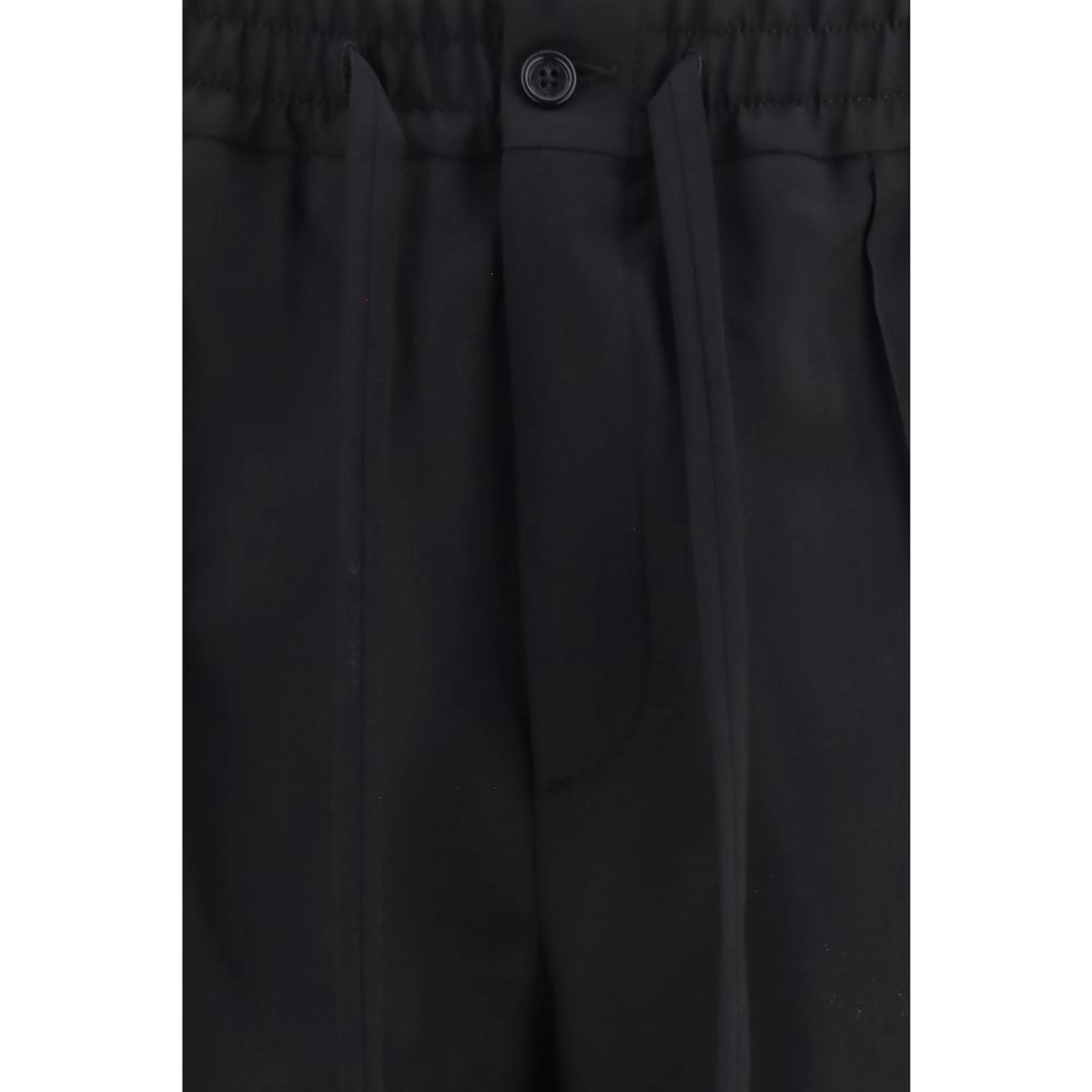 Black Cotton Chino Pants