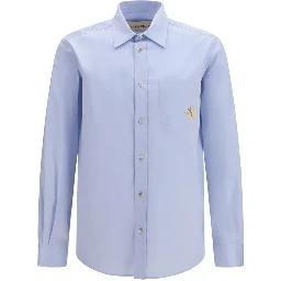 Blue Cotton Dress Shirt