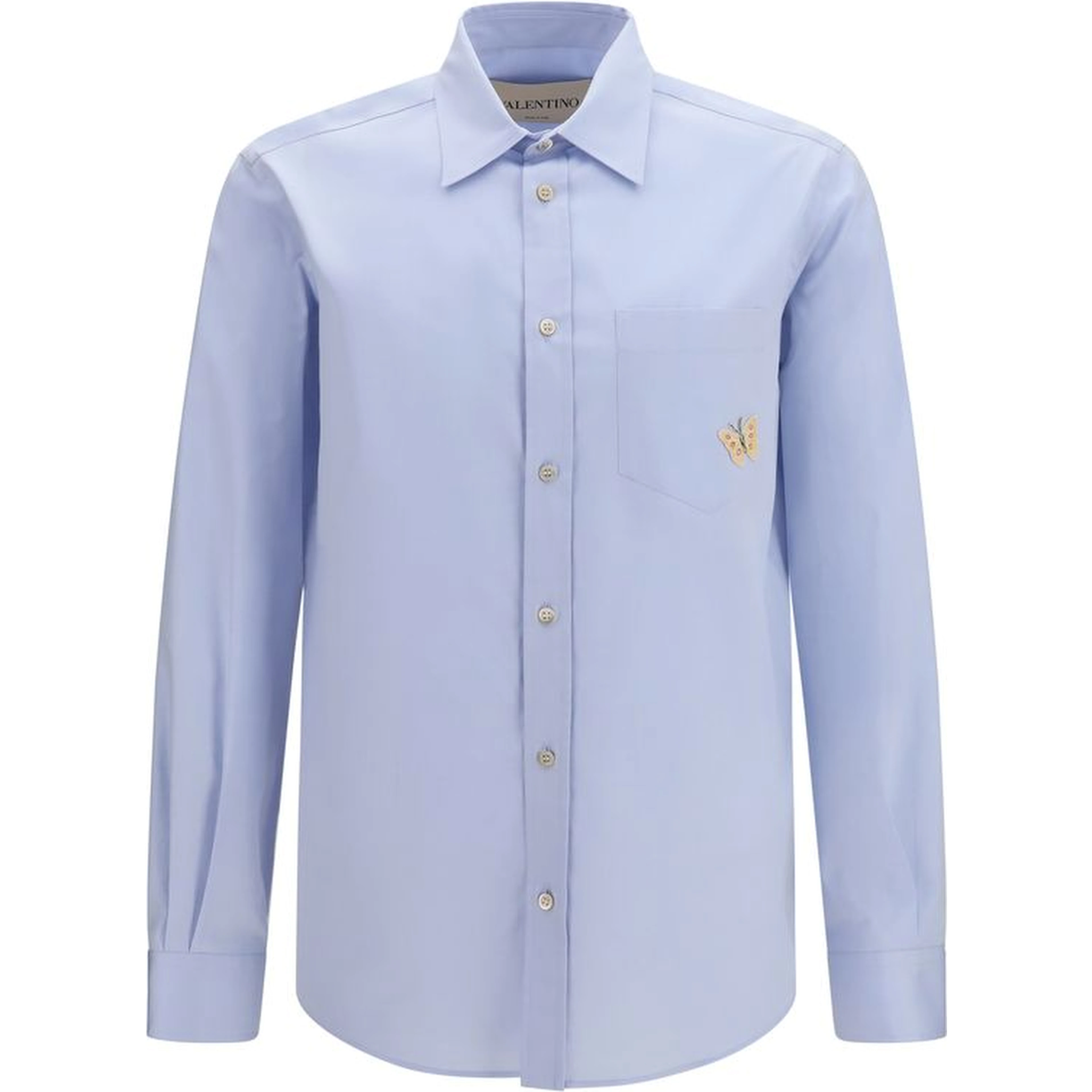 Blue Cotton Dress Shirt