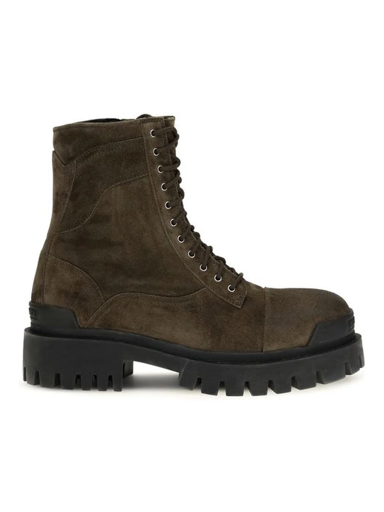 Bicolor Calf Leather Bos Taurus Lace-Up Boots