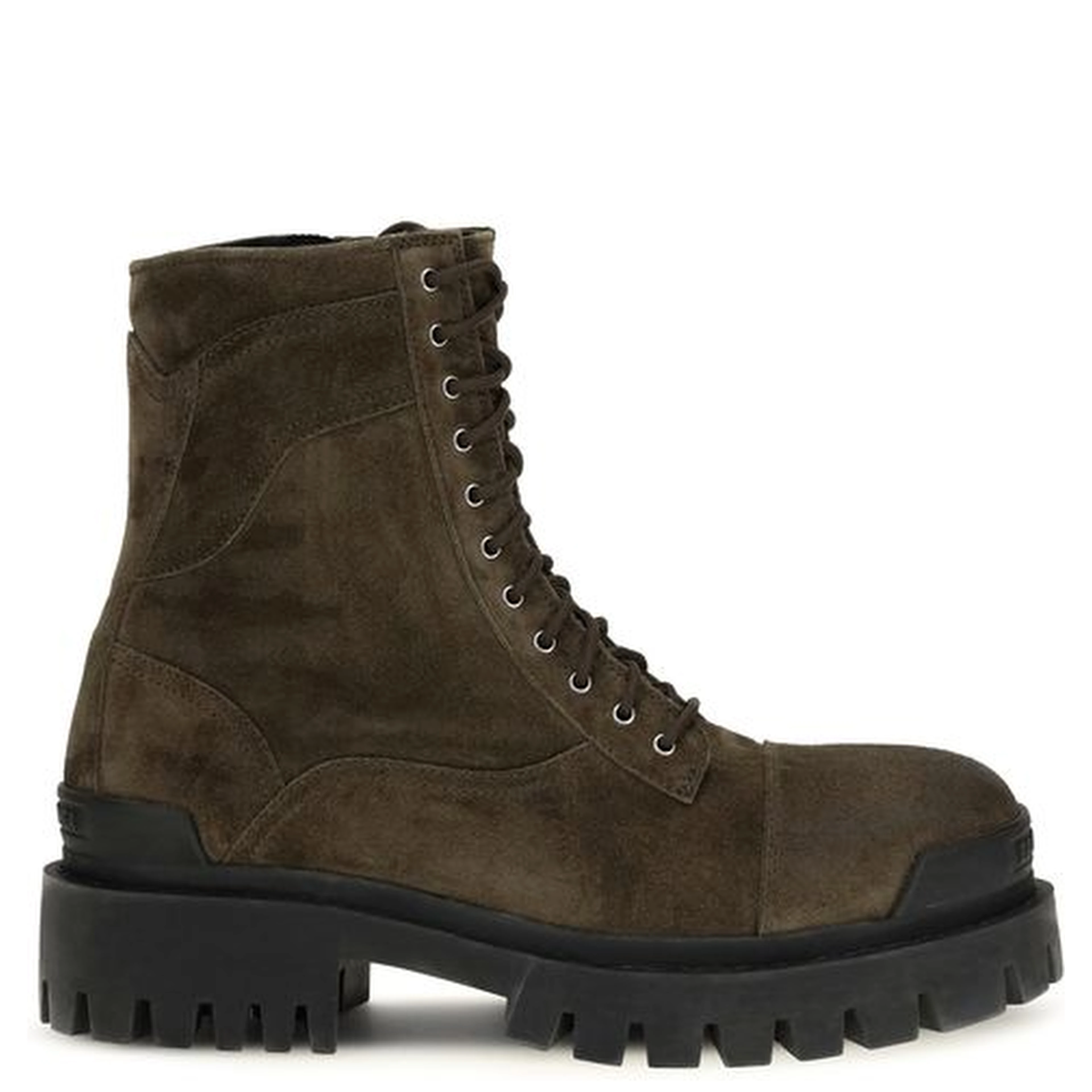 Bicolor Calf Leather Bos Taurus Lace-Up Boots