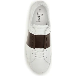 White Calf Leather Bos Taurus Low Top Sneakers