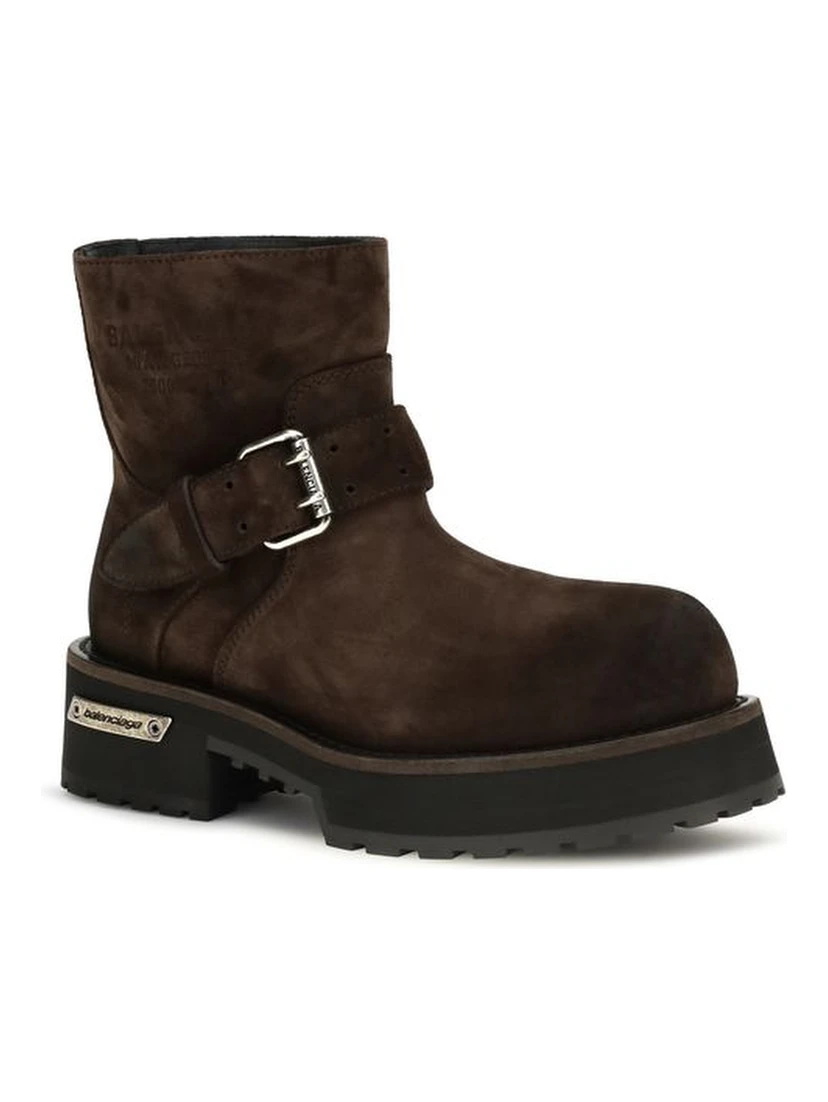 Brown Calf Leather Bos Taurus Ankle Boots