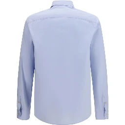 Blue Cotton Dress Shirt