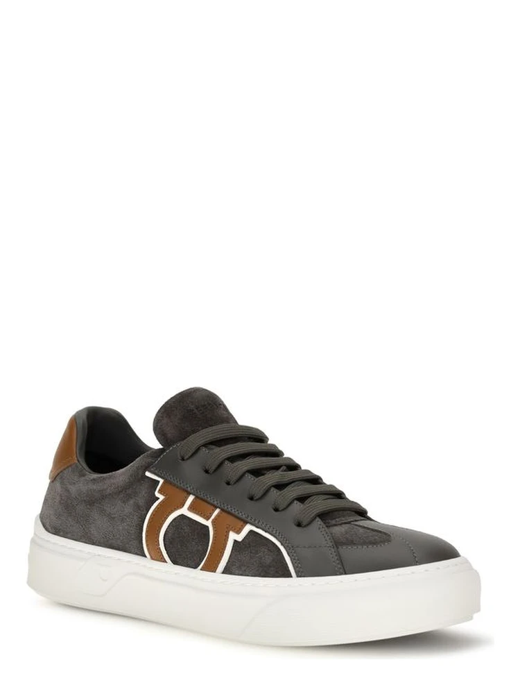 Gray Suede Leather Low Top Sneakers alternative