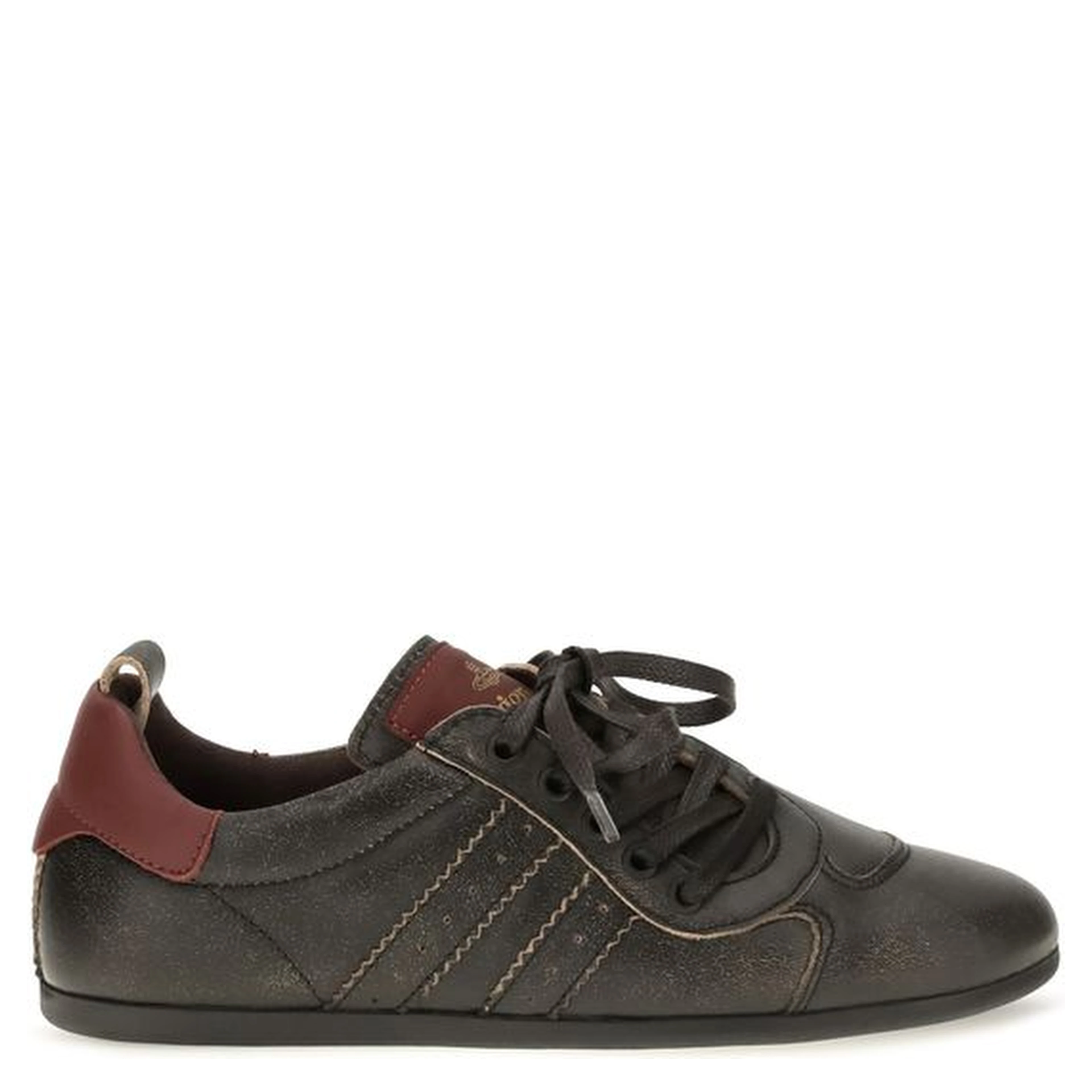 Black Calf Leather Bos Taurus Sneakers