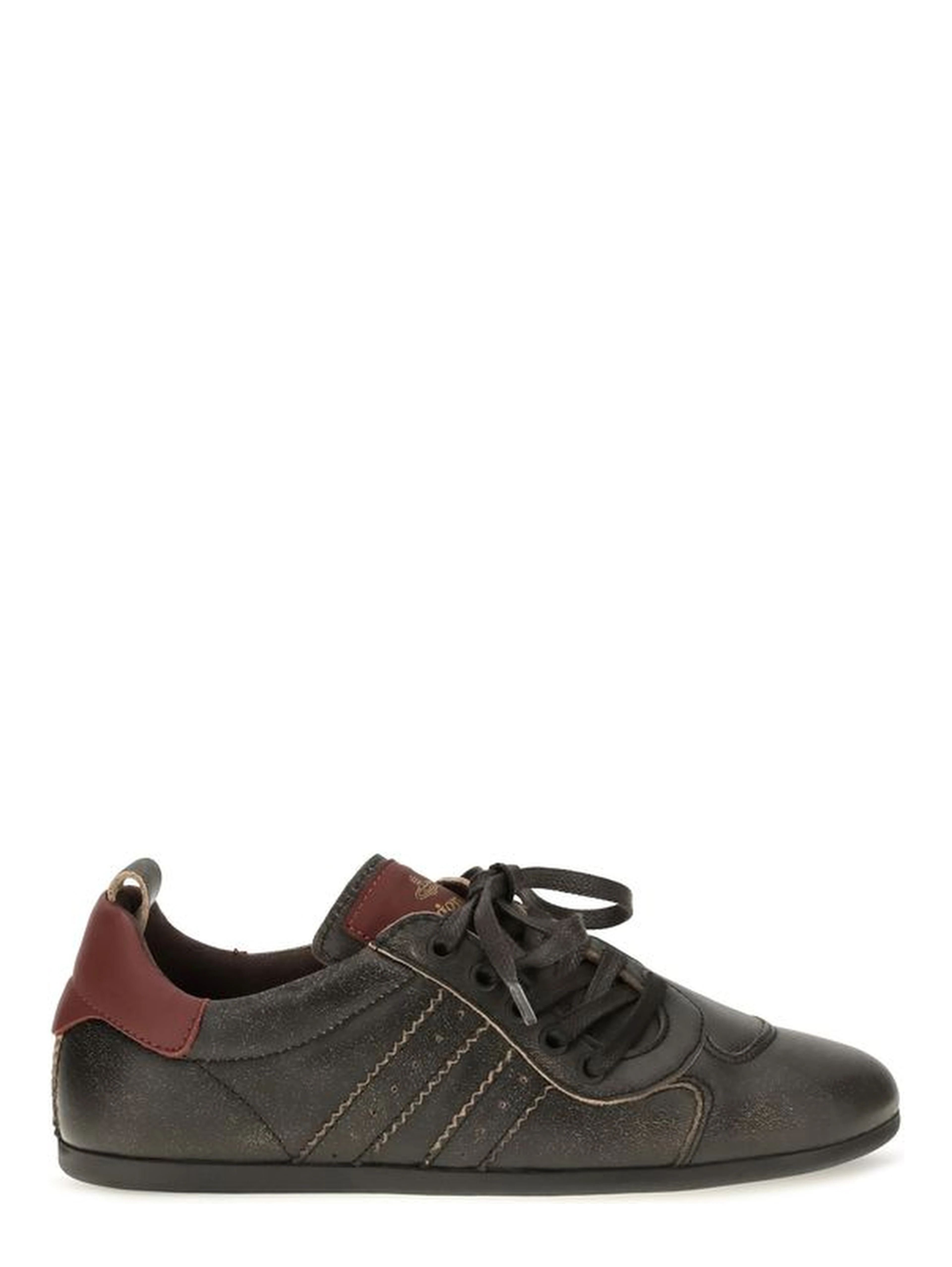 Black Calf Leather Bos Taurus Sneakers