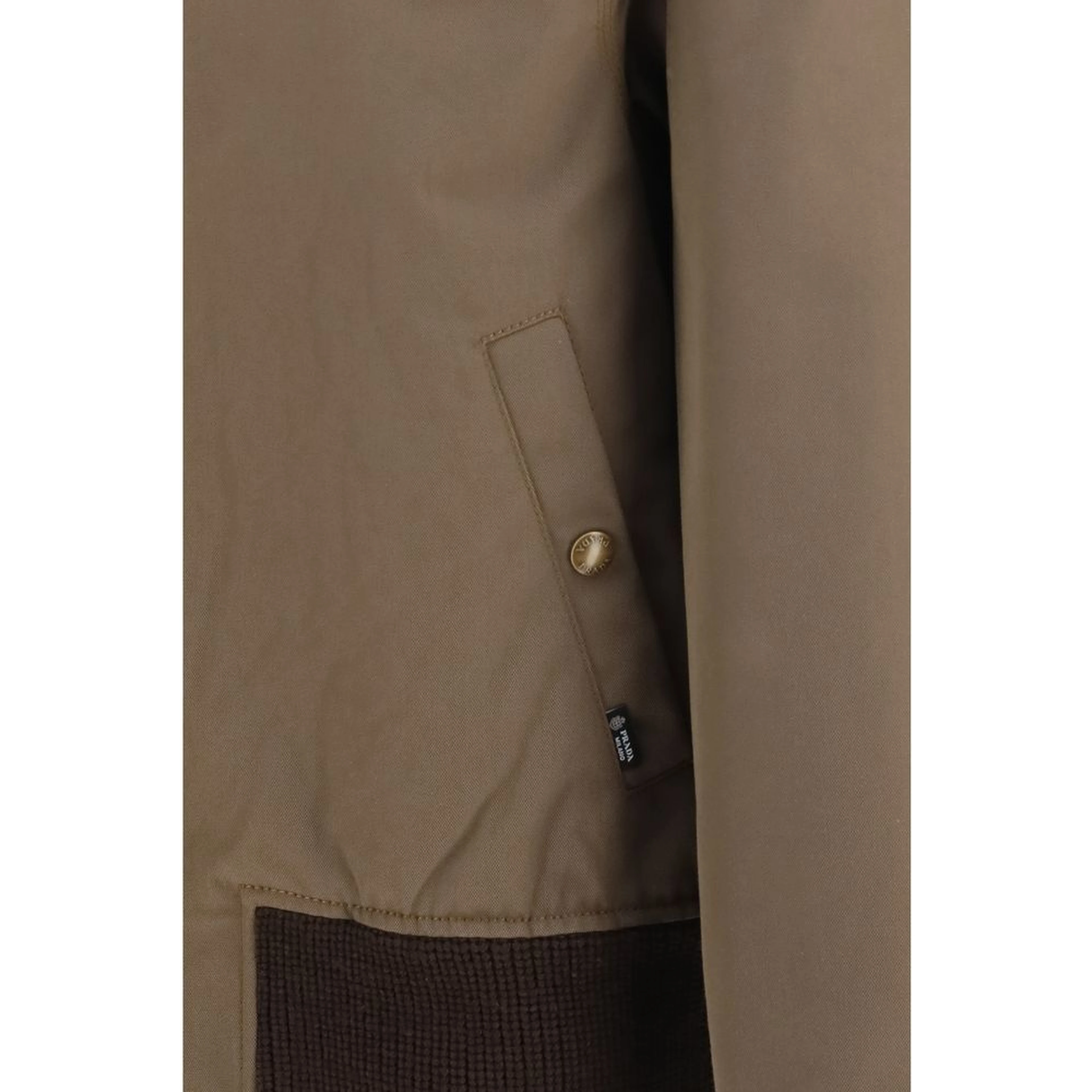 Brown Cotton Full-Length Jacket