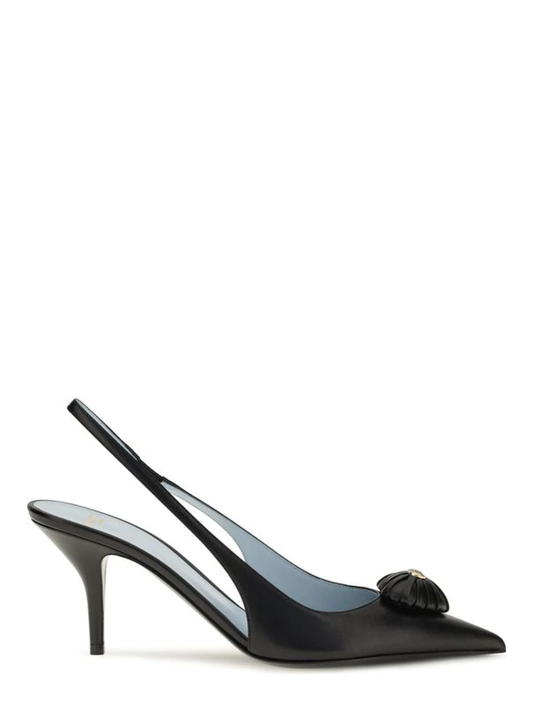 Black Calf Leather Bos Taurus High Heel Pumps