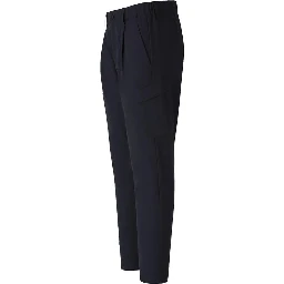 Blue Polyester Cargo Pants