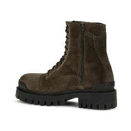 Bicolor Calf Leather Bos Taurus Lace-Up Boots