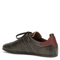 Black Calf Leather Bos Taurus Sneakers