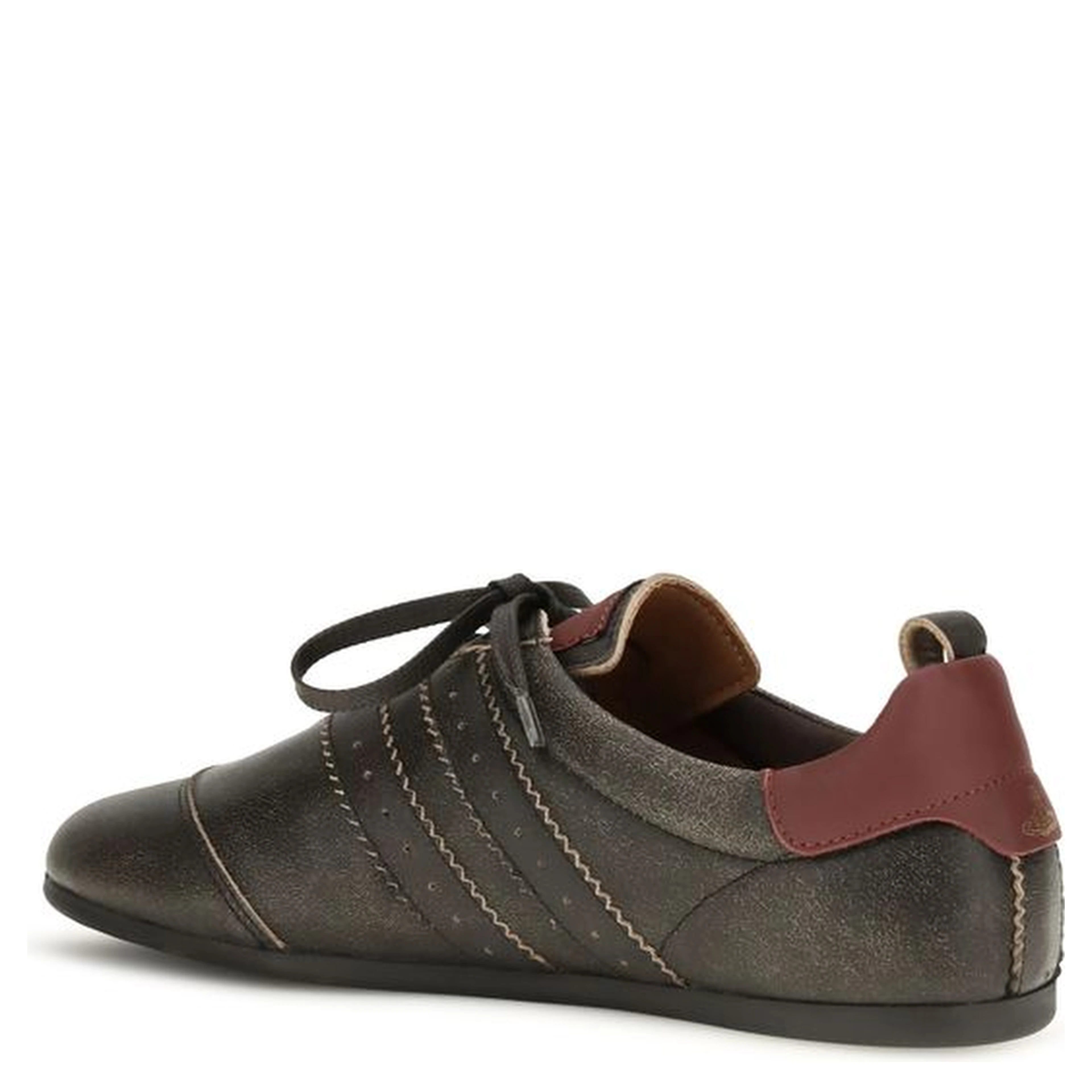 Black Calf Leather Bos Taurus Sneakers