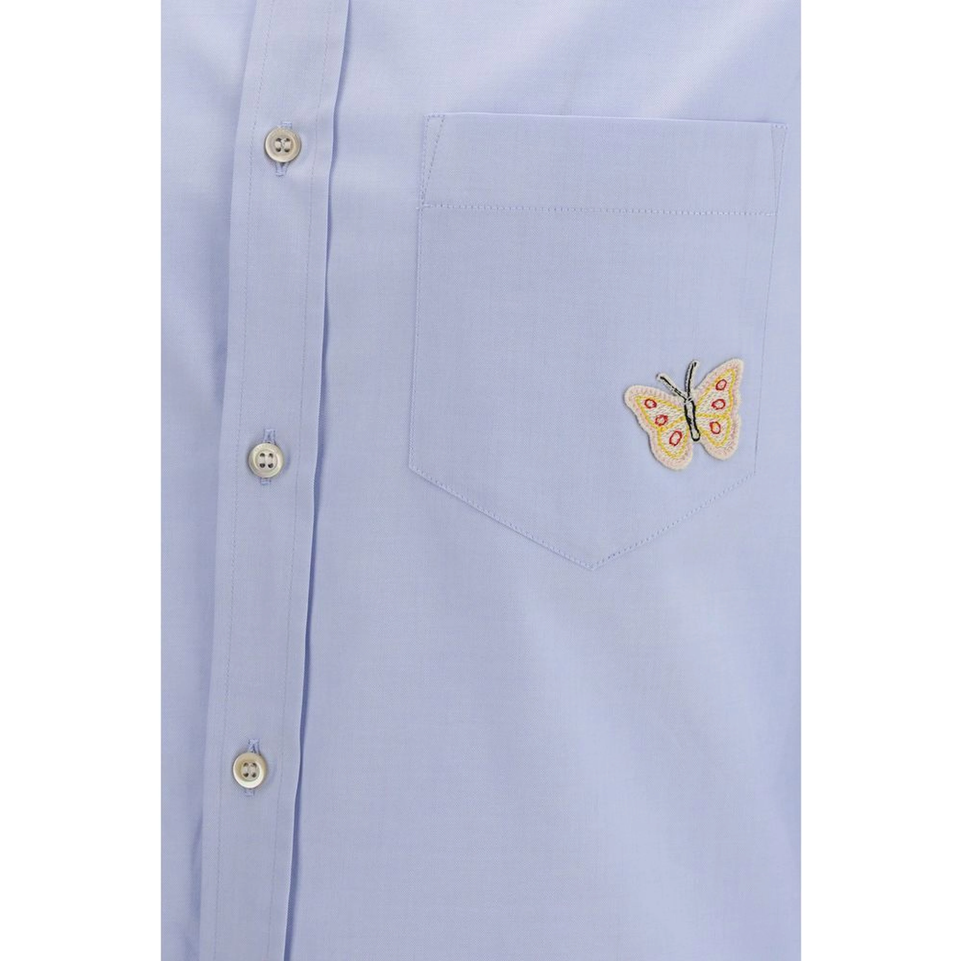 Blue Cotton Dress Shirt