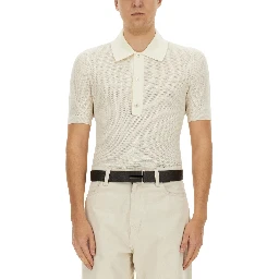 COTTON AND SILK POLO SHIRT