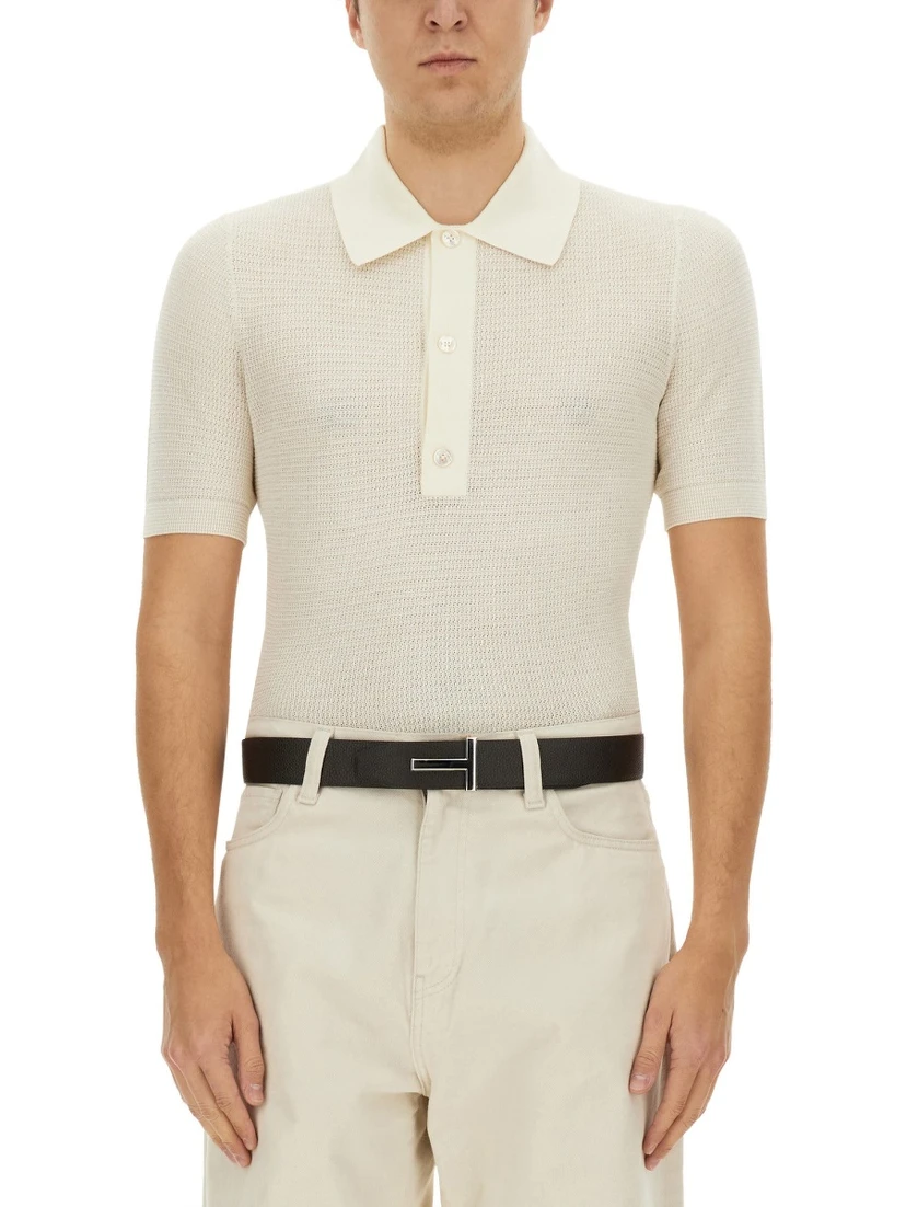 COTTON AND SILK POLO SHIRT