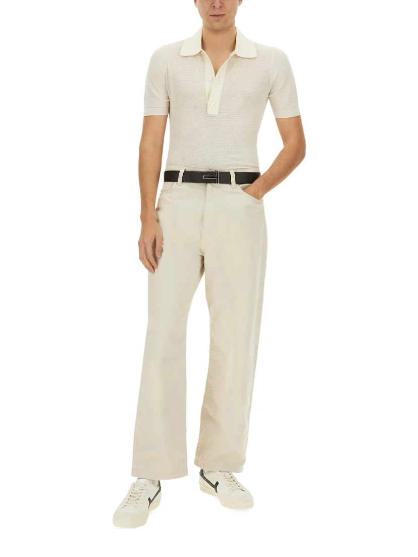 COTTON AND SILK POLO SHIRT