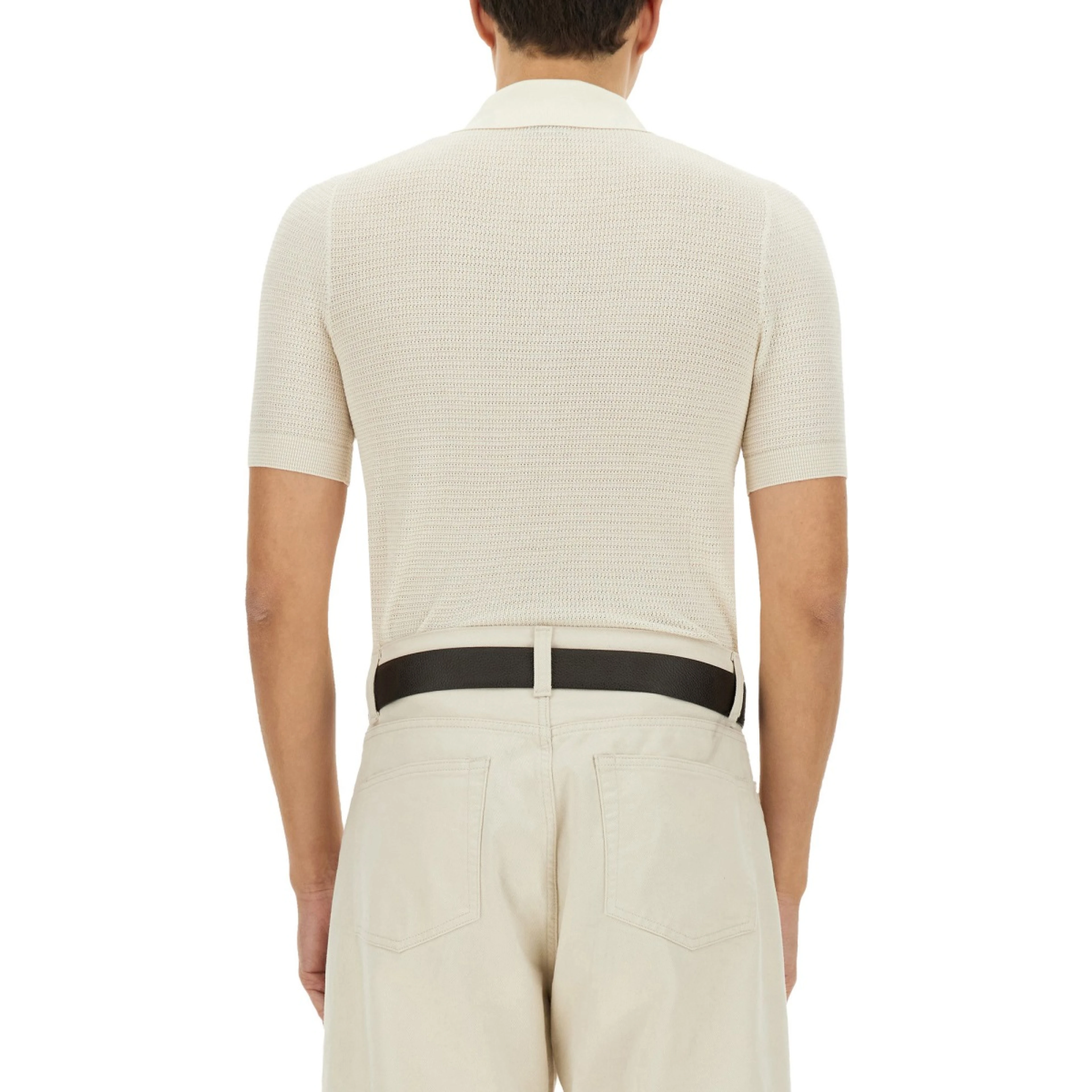 COTTON AND SILK POLO SHIRT