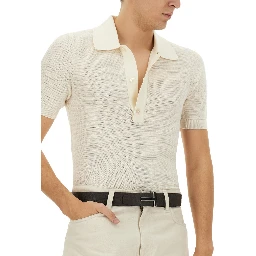 COTTON AND SILK POLO SHIRT