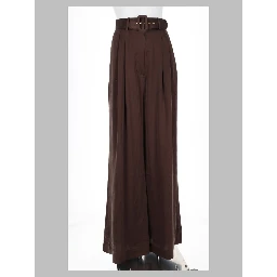 pantalone in seta con cintura