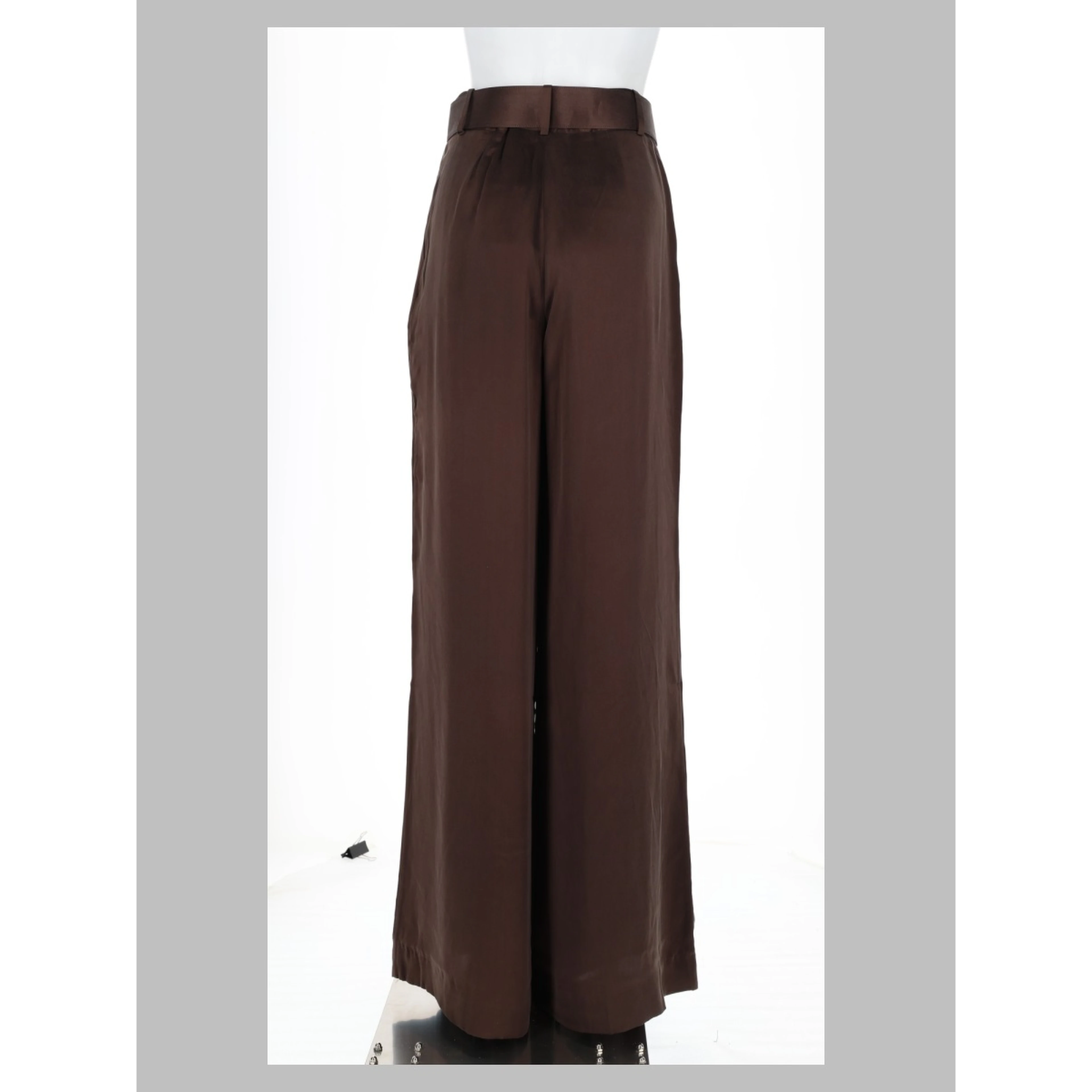 pantalone in seta con cintura