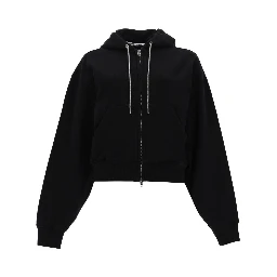 FELPA CON ZIP E CAPPUCCIO
