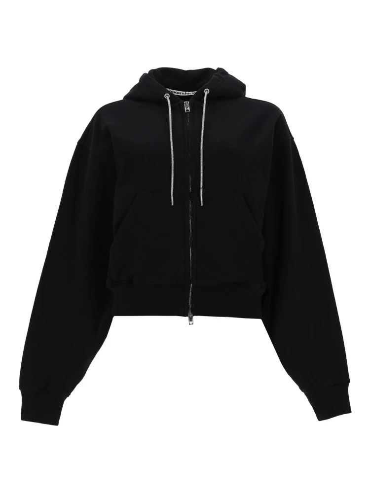 FELPA CON ZIP E CAPPUCCIO