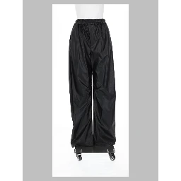 pantalone ampio in ecopelle