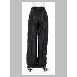 pantalone ampio in ecopelle