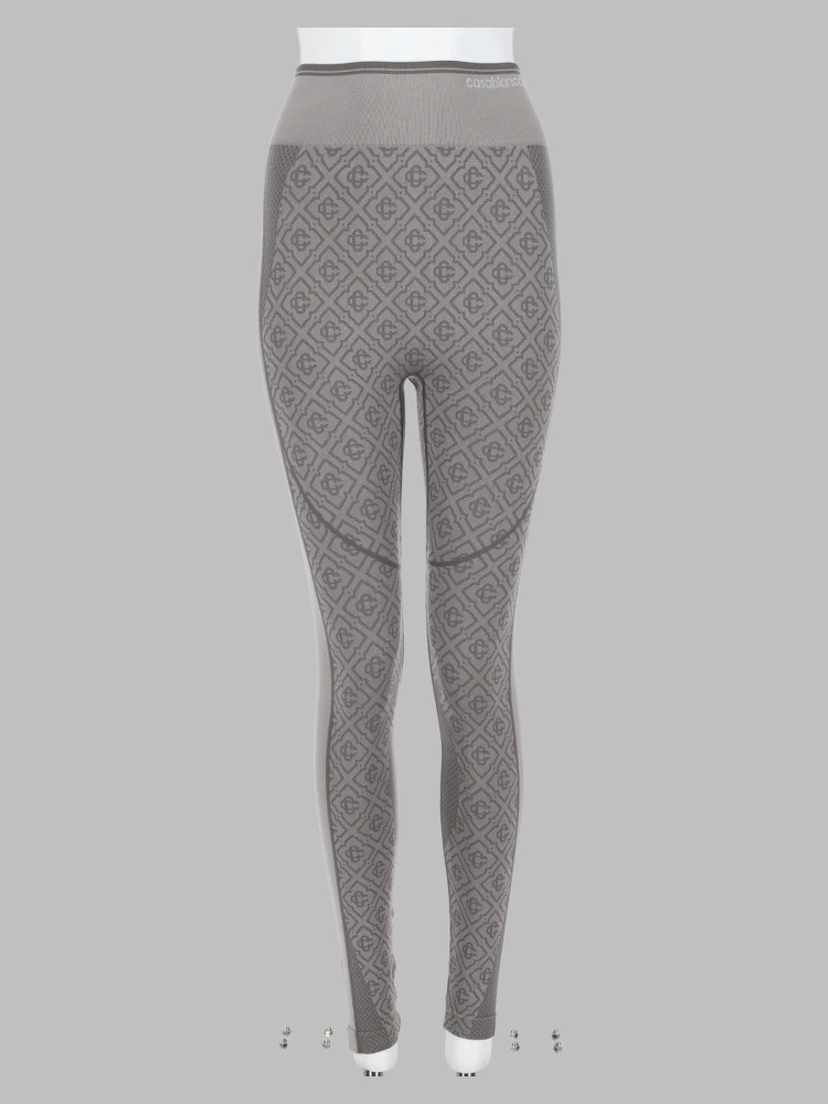 leggings senza cuciture con motivo monogram