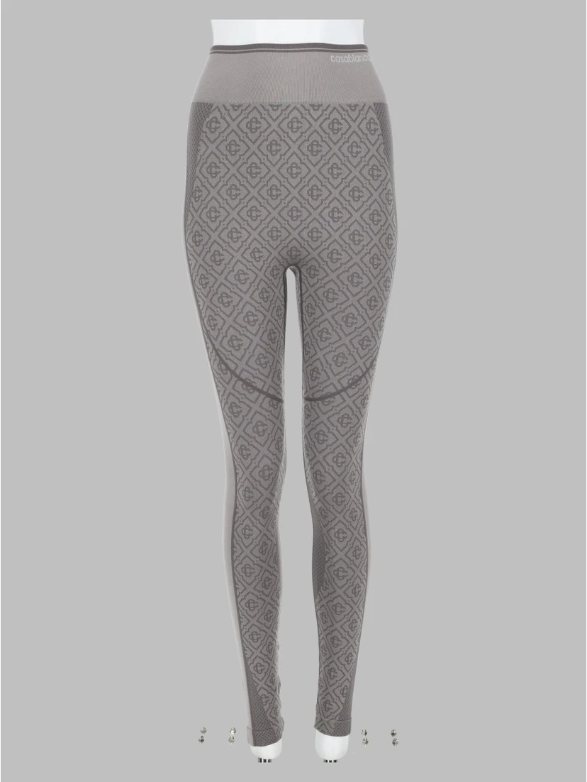 leggings senza cuciture con motivo monogram
