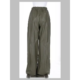 pantalone ampio in ecopelle