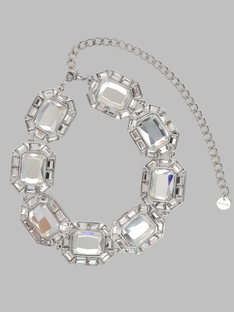 Collana Girocollo Con Maxi Cristalli