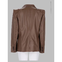 giacca monopetto in pelle