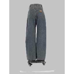 jeans 5 tasche in denim di cotone