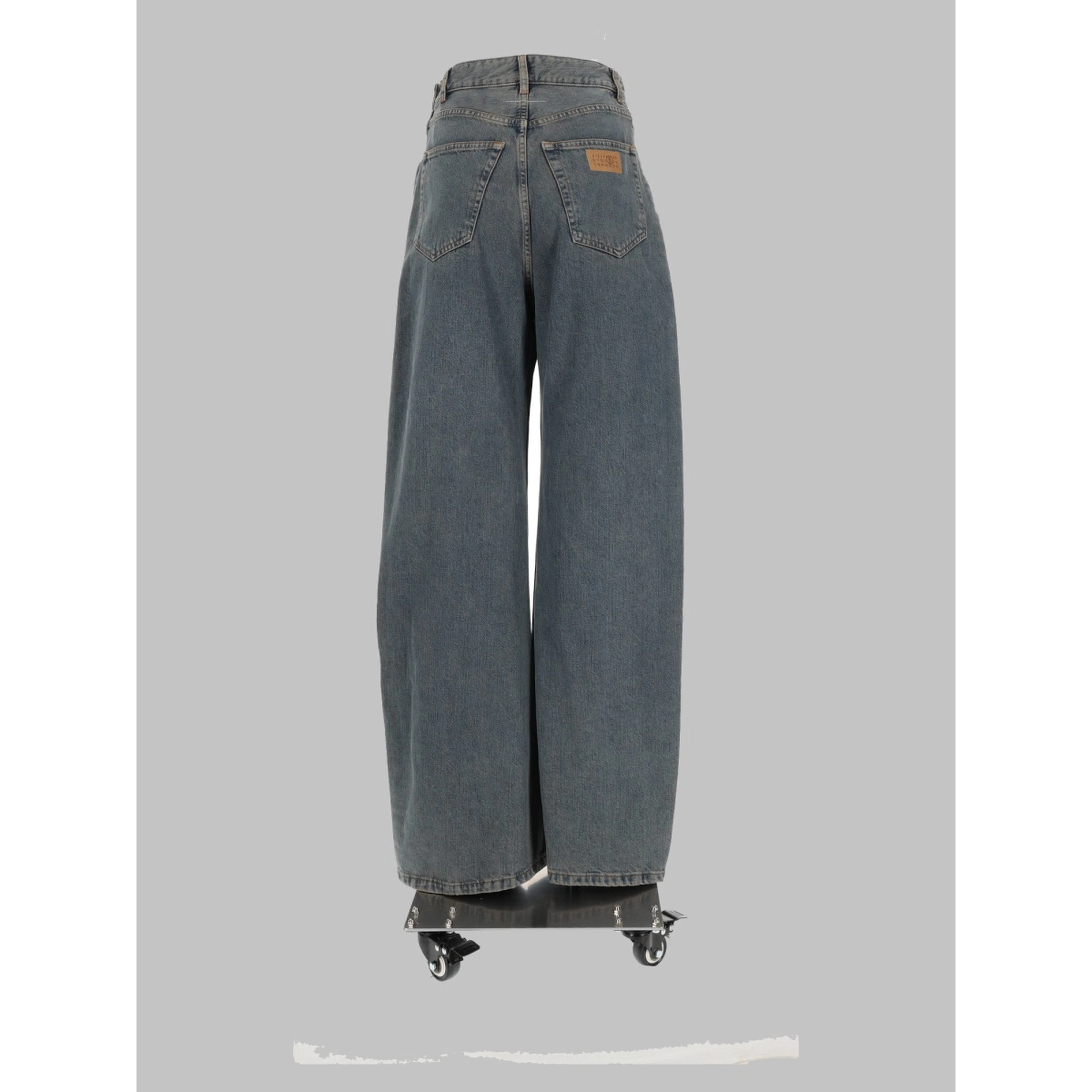 jeans 5 tasche in denim di cotone