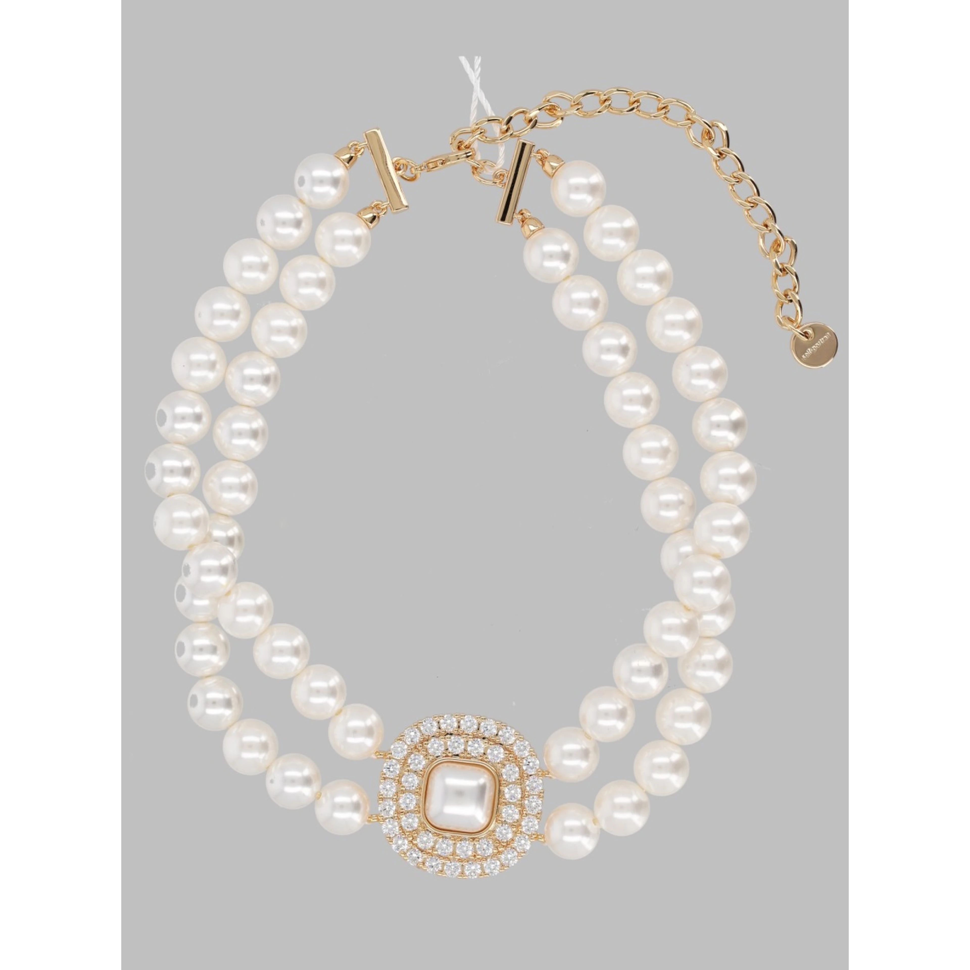 Collana Girocollo Con Perle E Cristalli