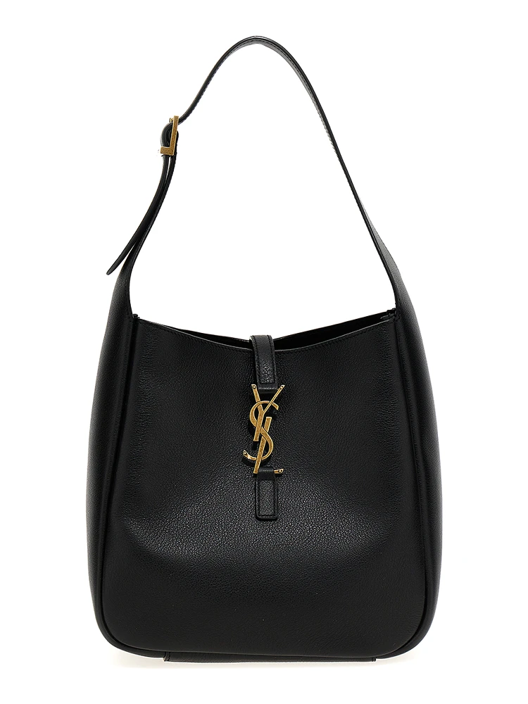Black Calfskin Shoulder Bag